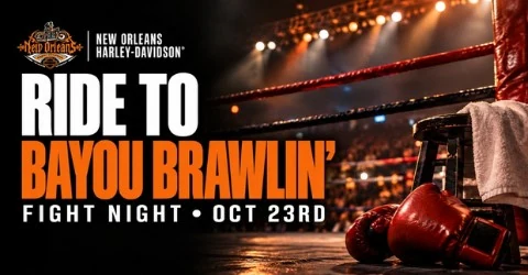 Ride to Bayou Brawlin' | New Orleans Harley-Davidson event flyer