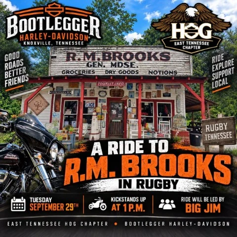 Ride to RM Brooks event flyer