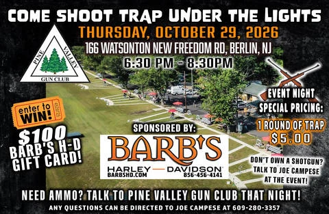 Shoot Trap Under the Lights Event event flyer