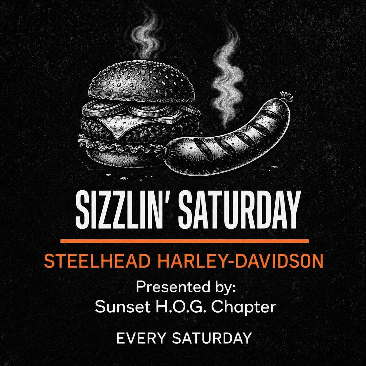 Sizzlin' Saturday event flyer