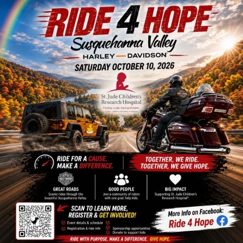 St. Jude's Ride for Hope event flyer