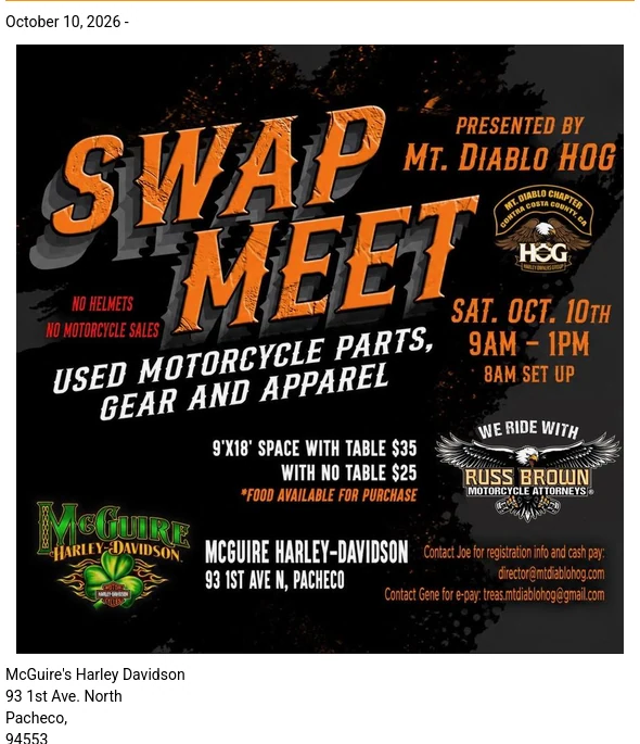 Swap Meet event flyer