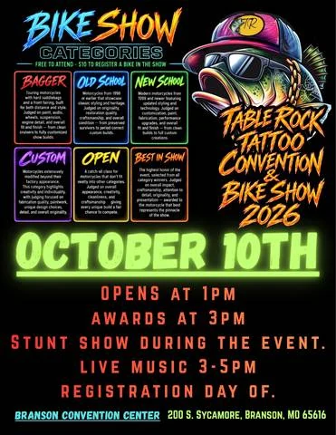 Table Rock Tattoo Bike Show event flyer