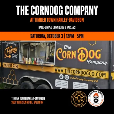 The Corndog Company at Timber Town HD event flyer