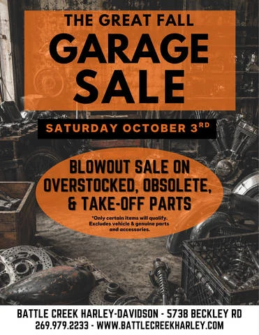 The Great Fall Garage Sale event flyer