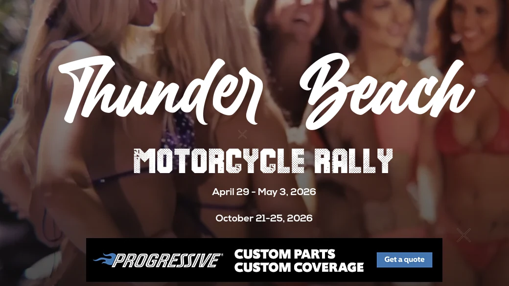 Thunder Beach Motorcycle Rally Fall 2026 event flyer