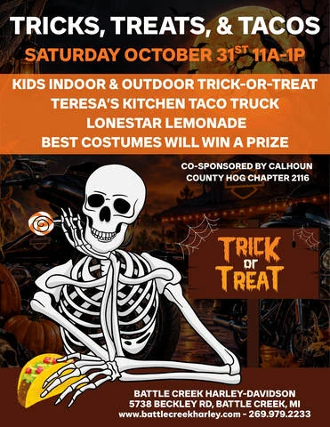 Tricks, Treats, & Tacos event flyer