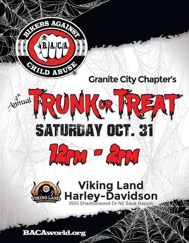 Trunk or Treat with B.A.C.A. event flyer