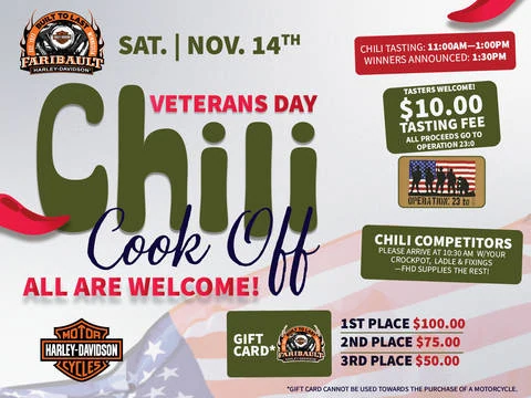 Veteran's Day Chili Cook Off event flyer
