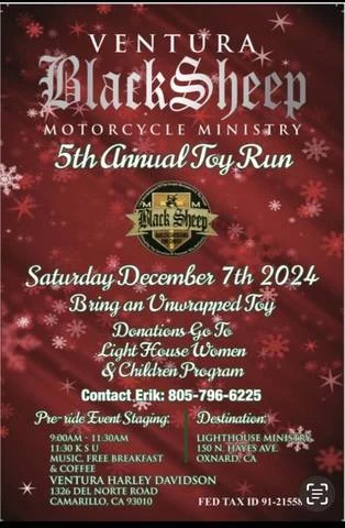 VHD Black Sheep Toy Drive event flyer