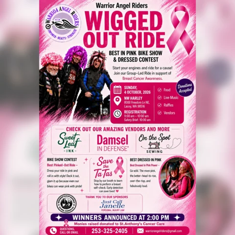 Wigged out Ride event flyer